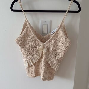 Zara crochet tank top